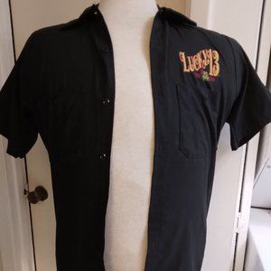 Lucky 13 Vintage Style Bowling Shirt *Rare Bicycle Racer Theme*